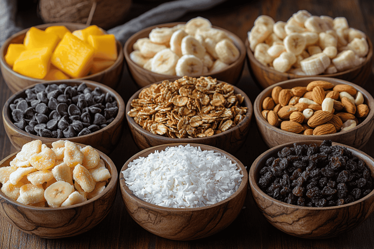 Bali-Style Granola Trail Mix Recipe: A Tropical Treat for Kids in Bali- Ingredients