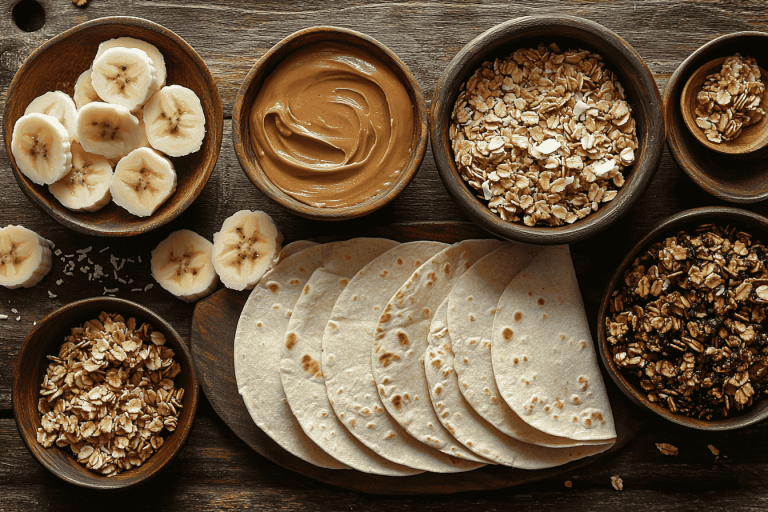 Bali-Style Peanut Butter Granola Pinwheels: A Fun Snack for Kids in Bali- Ingredients