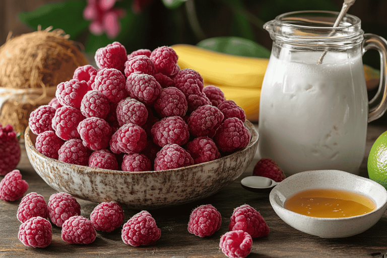Bali-Style Raspberry Ice Cream: A Tropical Treat for Kids in Bali- Ingredients
