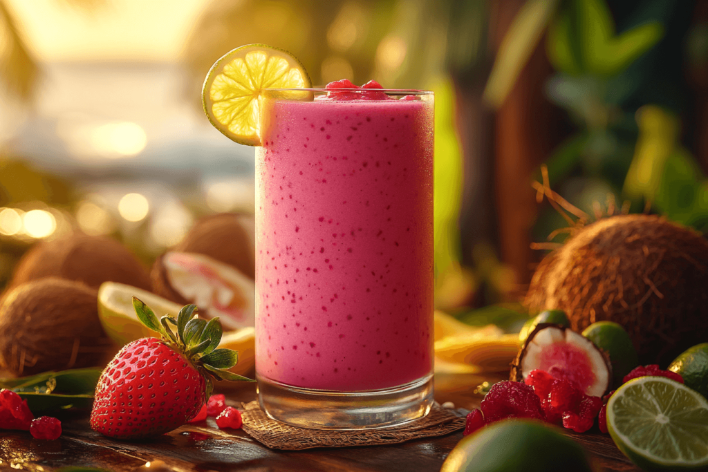 Bali-Style Strawberry Lime Smoothies: A Refreshing Tropical Treat for Kids in Bali- Step 4