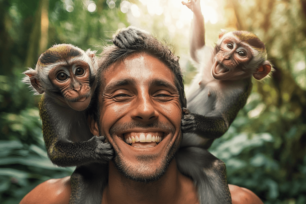 Petualangan Keluarga dengan Anak di Bali, Indonesia: Temukan Hutan Monyet Suci - Aktivitas dengan Monyet
