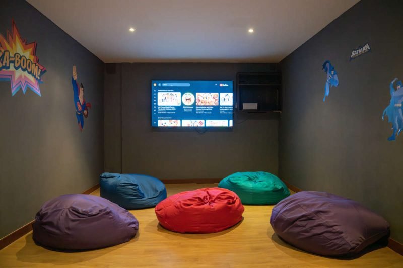 Movies room at Childcare and Learning Activities at Cubby House Kids Club, Bali's Premier Play Center