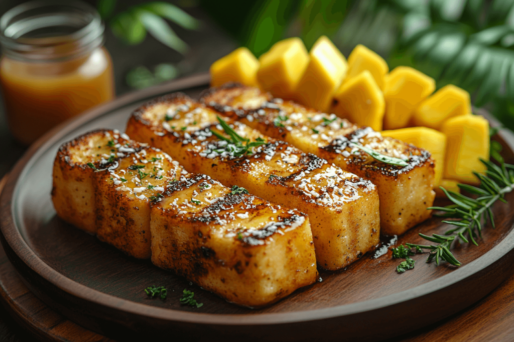 Step 4: Serve Warm with Fresh Tropical Fruits