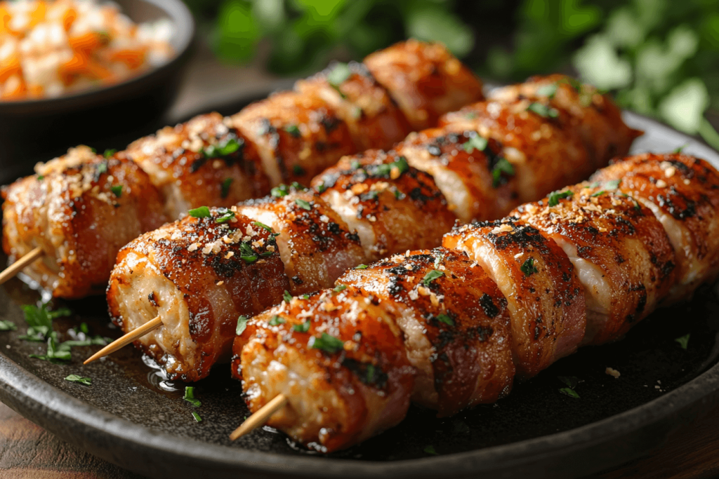 Bali-Style Chicken Bacon Roll-Ups: A Tropical Snack for Kids in Bali
