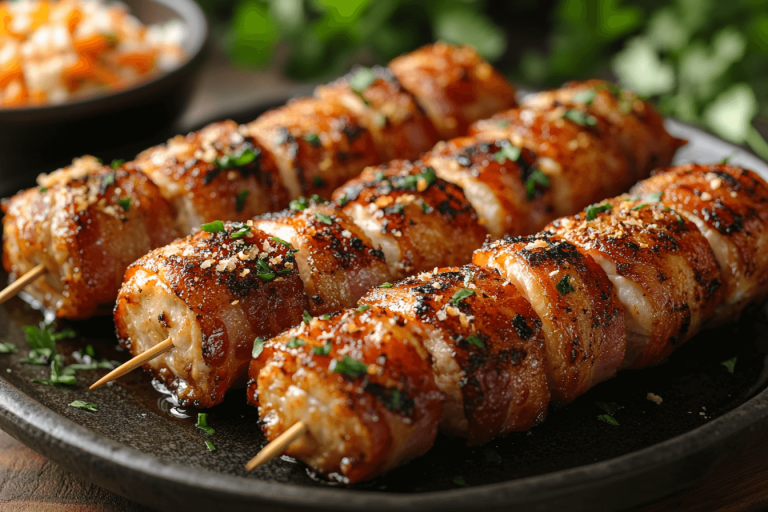 Bali-Style Chicken Bacon Roll-Ups: A Tropical Snack for Kids in Bali