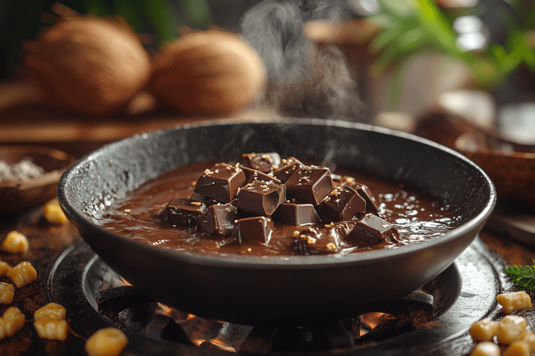 Bali-Style Coconut Chocolate Clusters: A Fun Tropical Treat for Kids in Bali- Step 2)