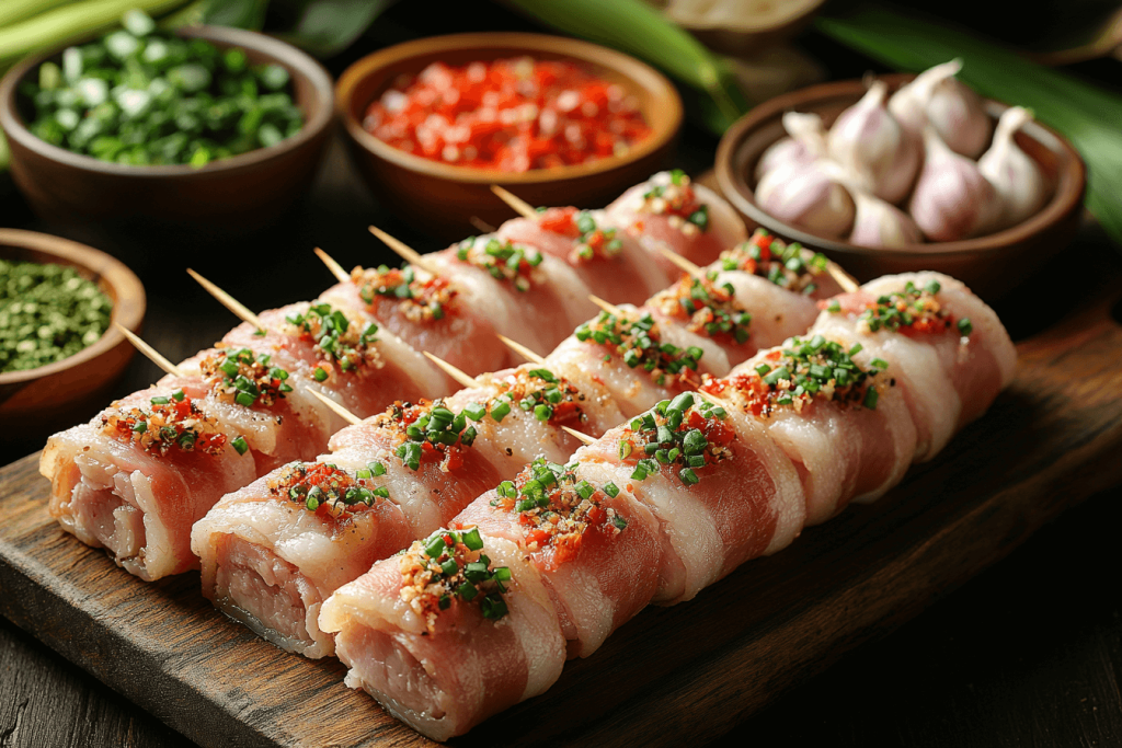 Bali-Style Chicken Bacon Roll-Ups: A Tropical Snack for Kids in Bali- Step 3