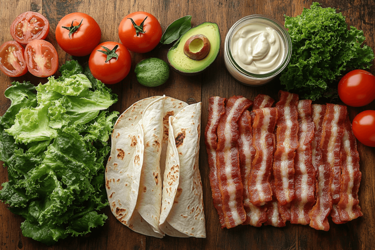 Bali-Style Bacon, Lettuce, and Tomato Wraps: A Fun Kids’ Recipe- Ingredients