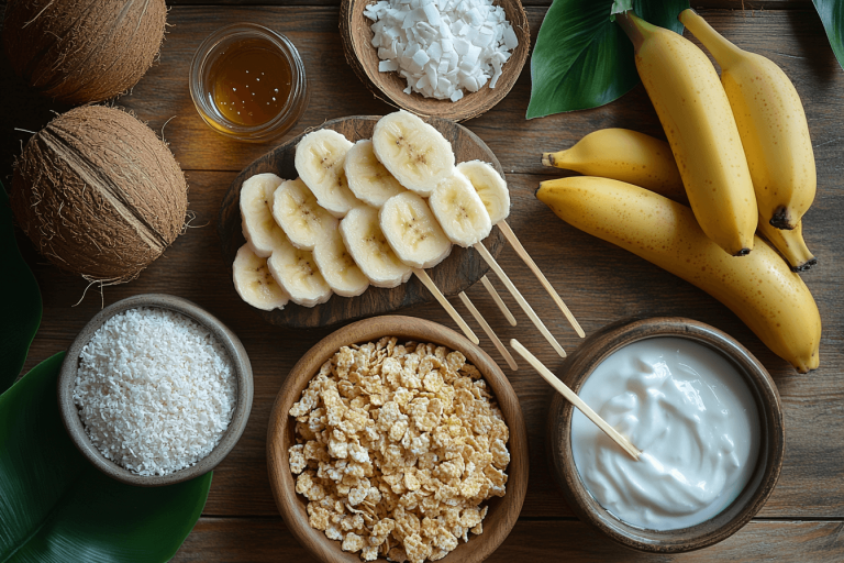 Bali-Style Frozen Banana Cereal Pops: A Fun and Healthy Treat- Ingredients