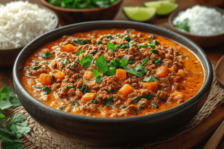 Easy Pumpkin & Minced Meat Stew for Families in Bali