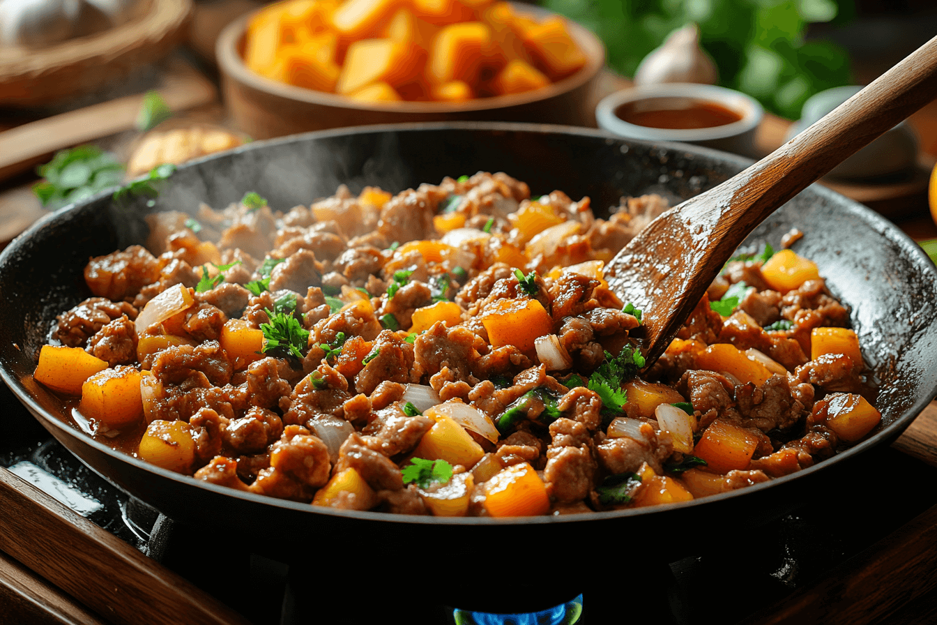 Easy Pumpkin & Minced Meat Stew for Families in Bali  | Steps To Prepare - 3