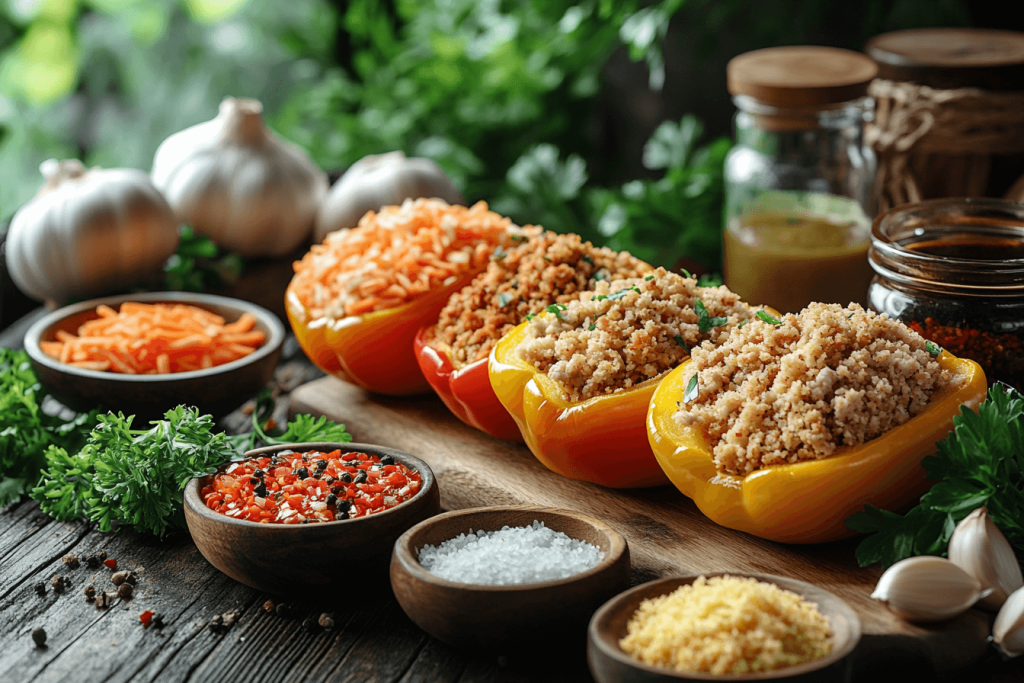 Stuffed Bell Peppers Recipe for Families in Bali | Ingredients