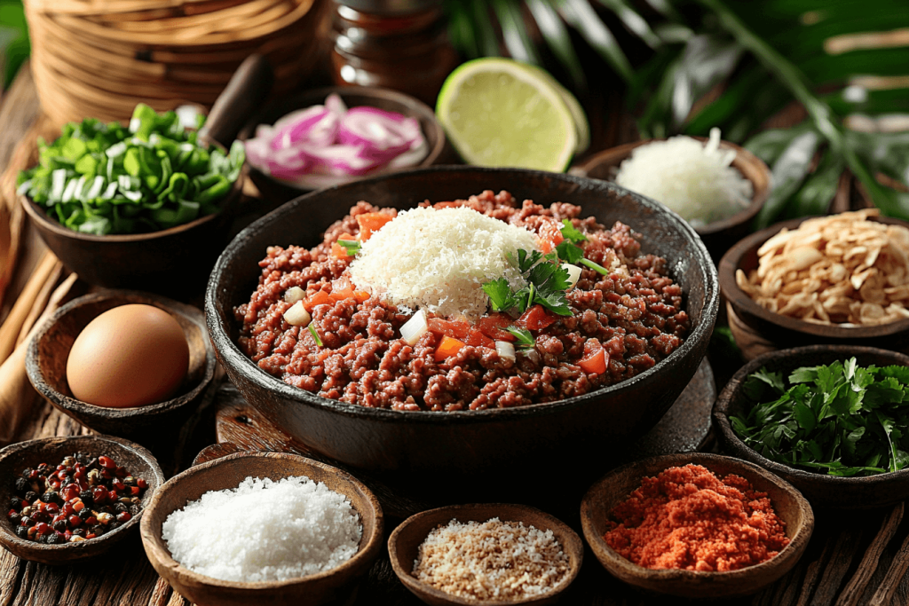 Easy Japanese-Style Hamburg Steak Recipe for Families in Bali- Ingredients