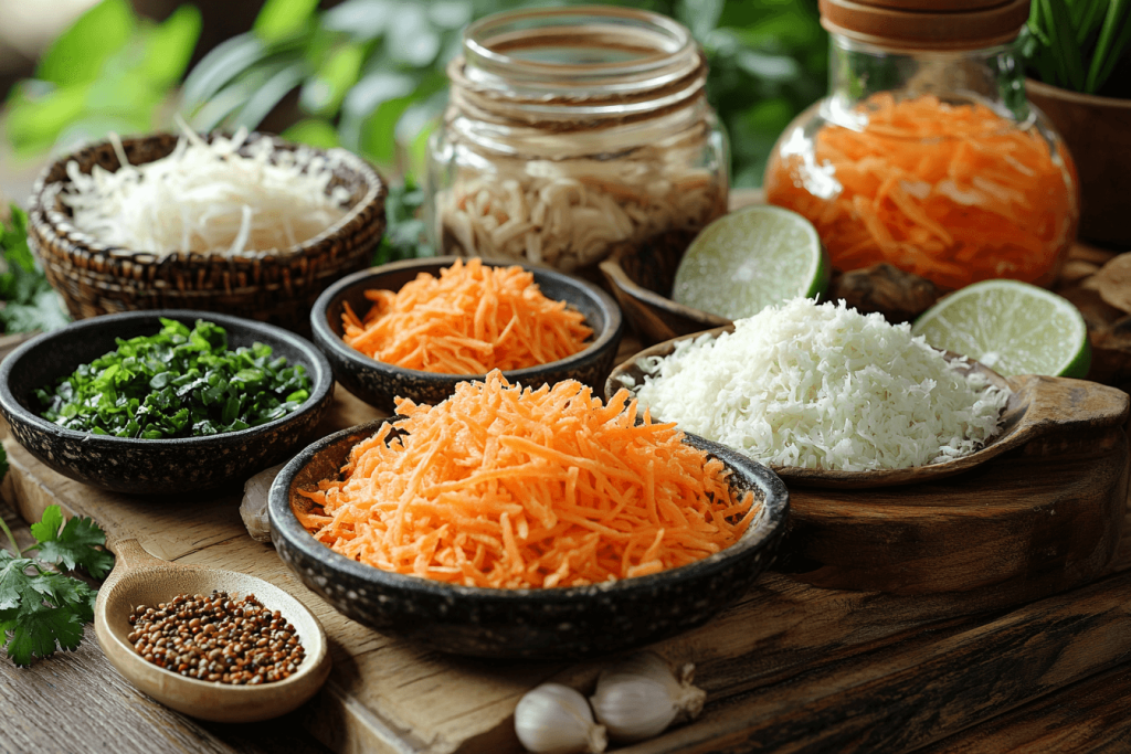 Easy Simmered Dried Radish Recipe for Families in Bali- Ingredients