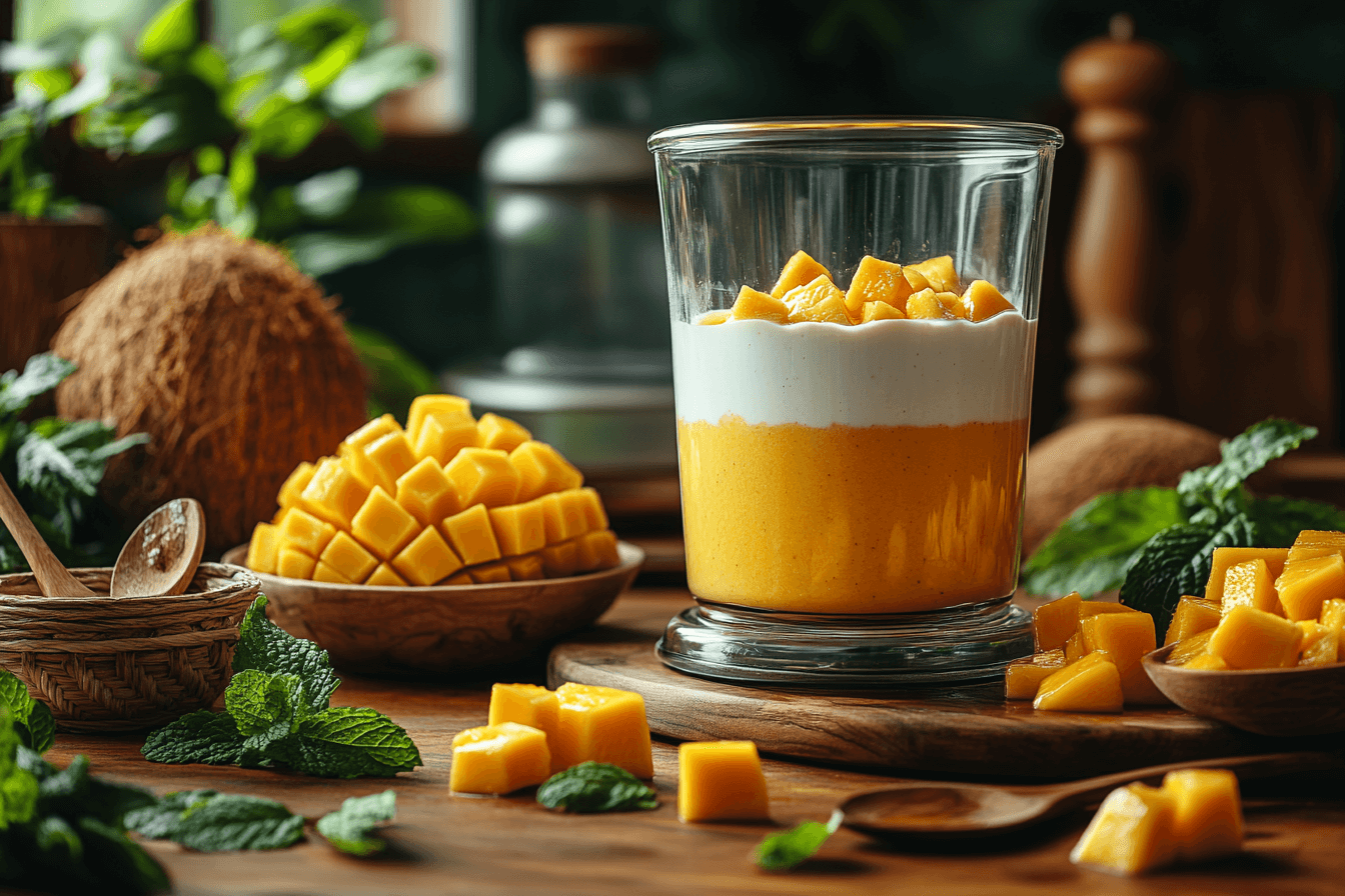 Tropical Mango and Coconut Smoothie | Steps To Prepare-3