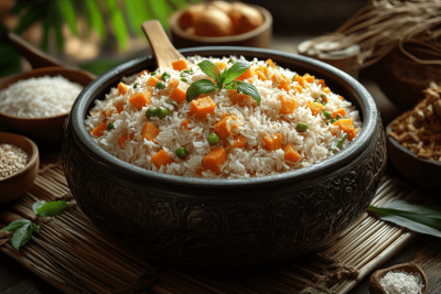 Delicious Sweet Potato Rice Recipe for Families in Bali
