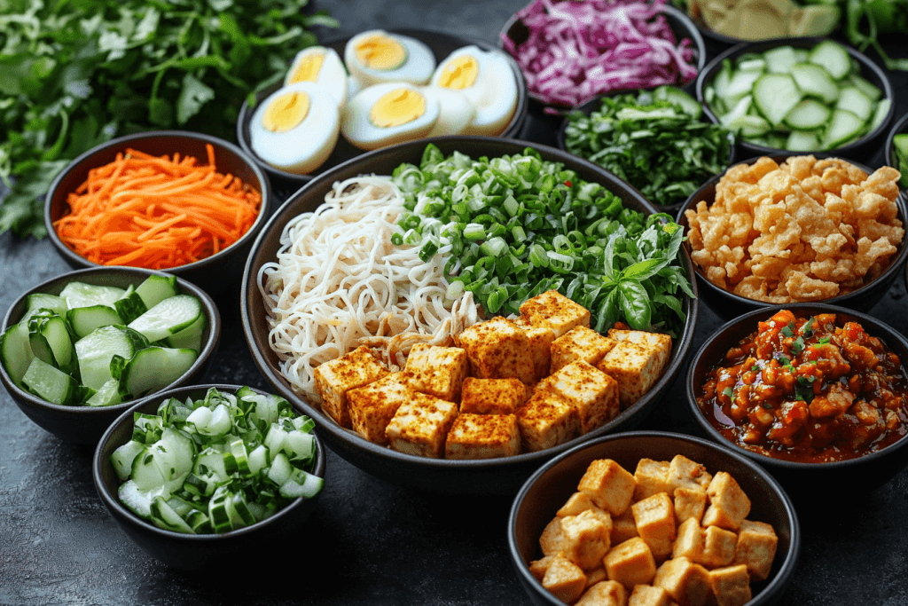 Create Bali-Inspired Pick & Mix Noodle Plates for Your Kids! Ingredients