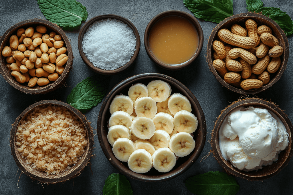 Crunchy Peanut Banoffee Sundae Recipe Kids Will Love in Bali | Ingredients