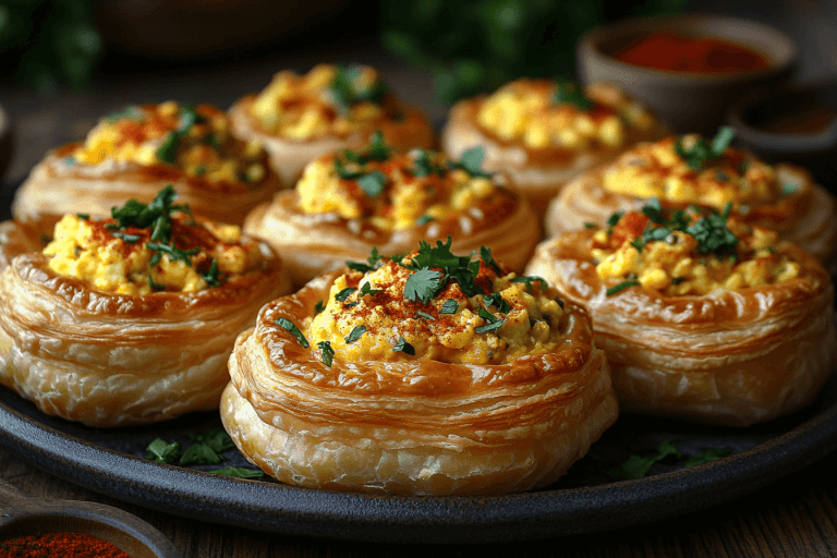 Delicious Spiced Egg & Coriander Vol-au-Vents in Bali