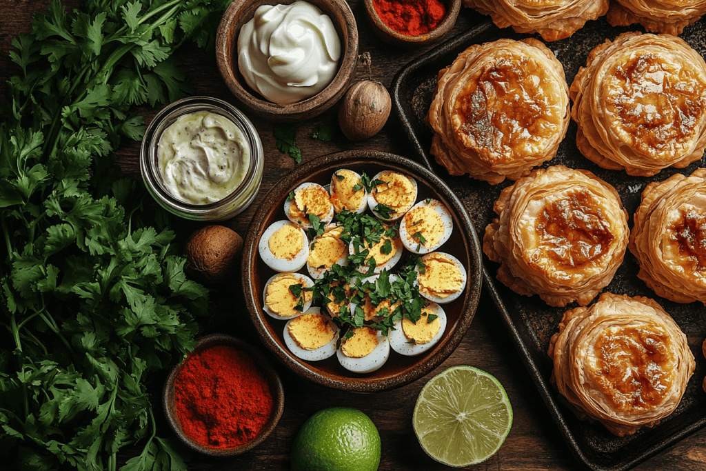 Delicious Spiced Egg & Coriander Vol-au-Vents in Bali | Ingredients
