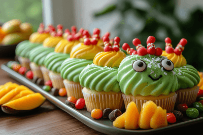 Bali-Inspired Caterpillar Cupcakes: Fun for Kids and Families