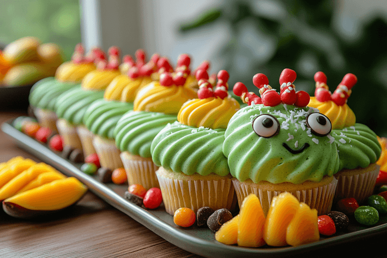 Bali-Inspired Caterpillar Cupcakes Recipe for Kids
