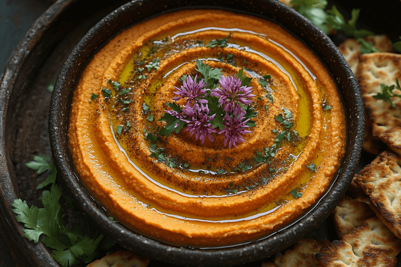 Healthy Carrot Hummus and Pitta Snack Recipe | Steps To Prepare-3