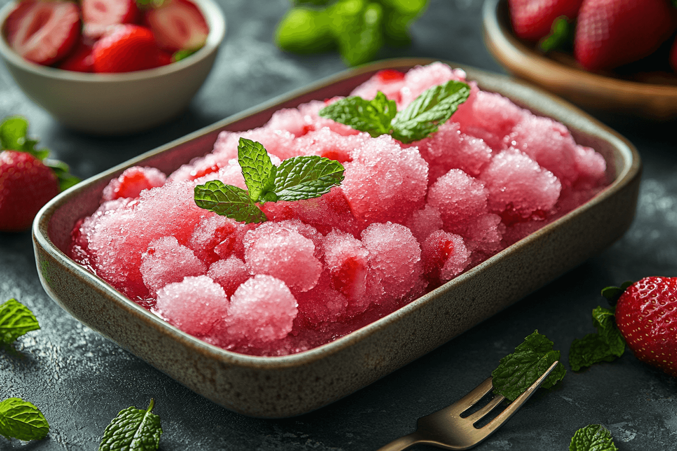 Refreshing Strawberry & Mint Granita Recipe for Kids in Bali | Steps To Prepare-2