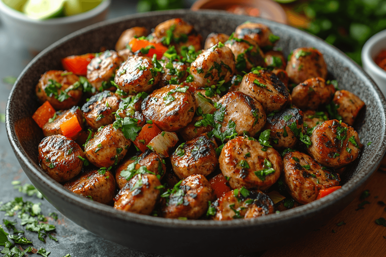 Easy Sausage, Bacon & Mushroom Skewers Recipe | steps To Prepare-2