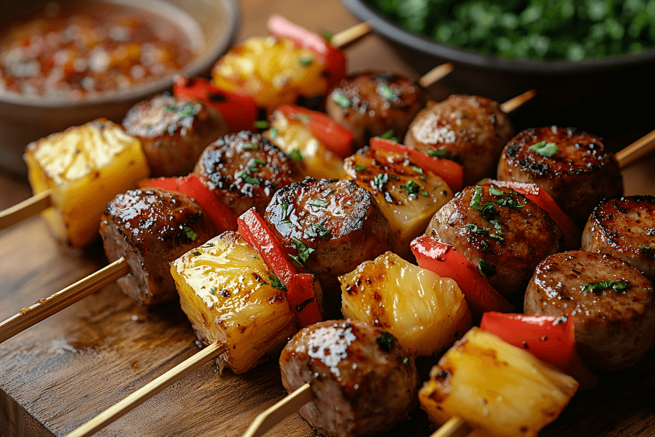 Easy Sausage, Bacon & Mushroom Skewers Recipe | steps To Prepare-3