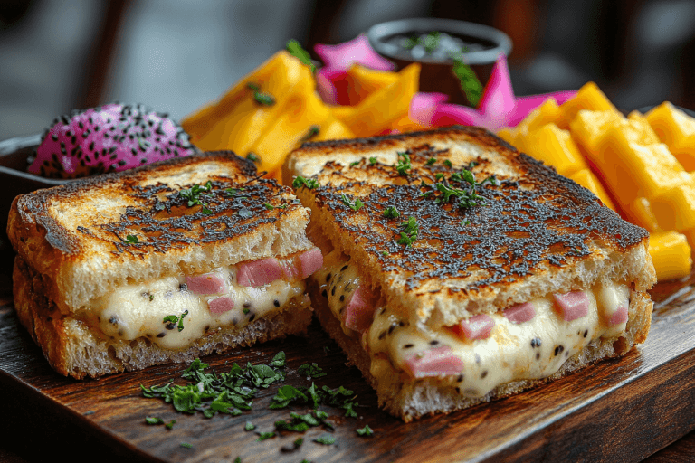 Easy Brie, Ham & Fig Jam Toastie Recipe for Families in Bali