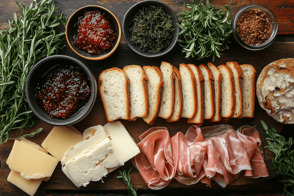 Easy Brie, Ham & Fig Jam Toastie Recipe for Families in Bali | Ingredients