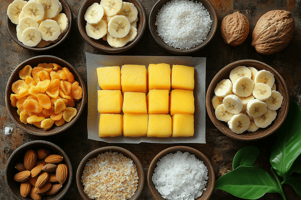 Bali-Inspired Fruit & Nut Chocolate Chequers Recipe | Ingredients
