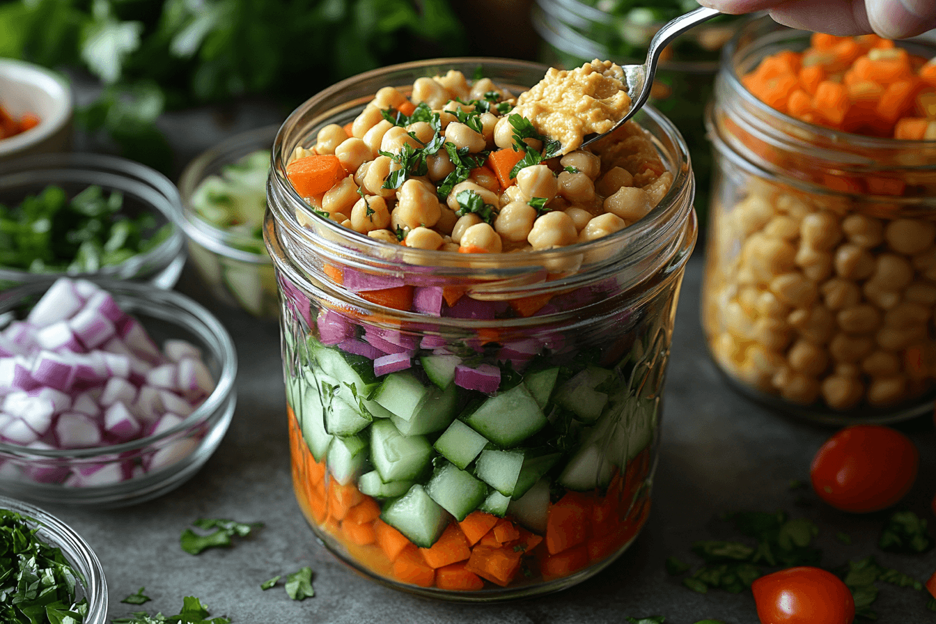 Healthy and Colorful Hummus Jars for Families in Bali | Steps To Prepare-3