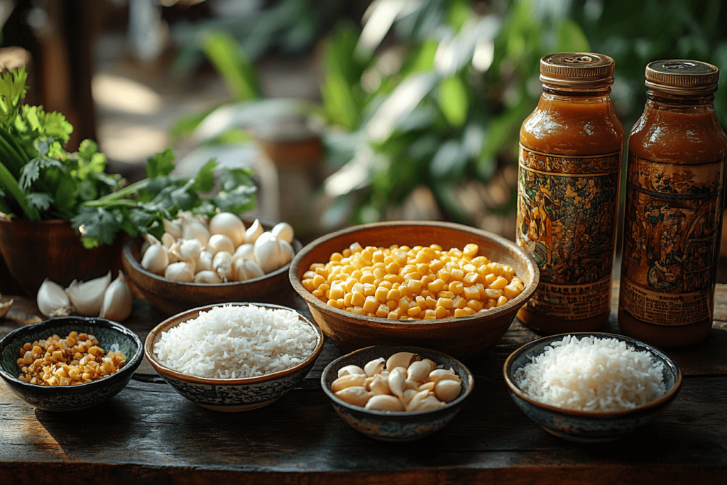 Simple Corn Rice: Kid-Friendly Recipe in Bali | Ingredients