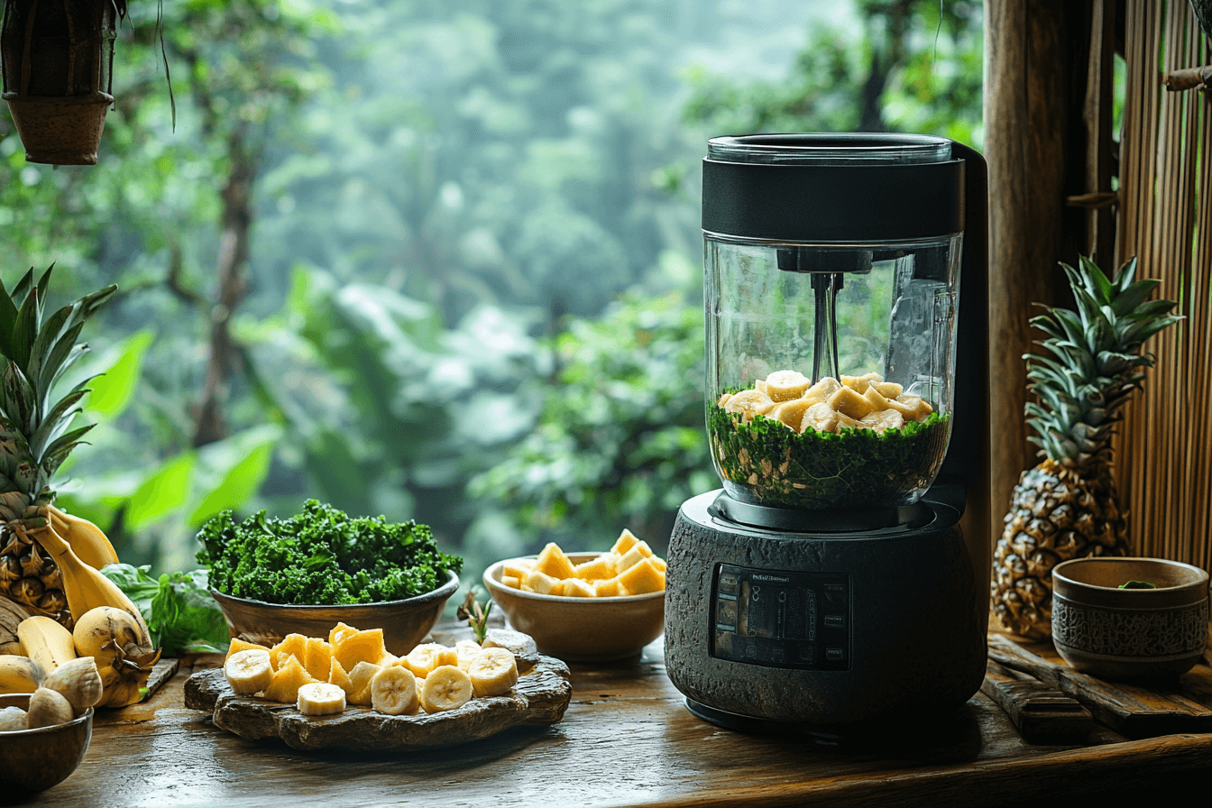 Tropical Kale Smoothie in Bali | Steps To Prepare-3