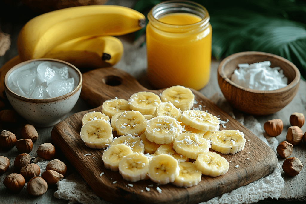 Banana, Honey & Hazelnut Smoothie in Bali | Ingredients