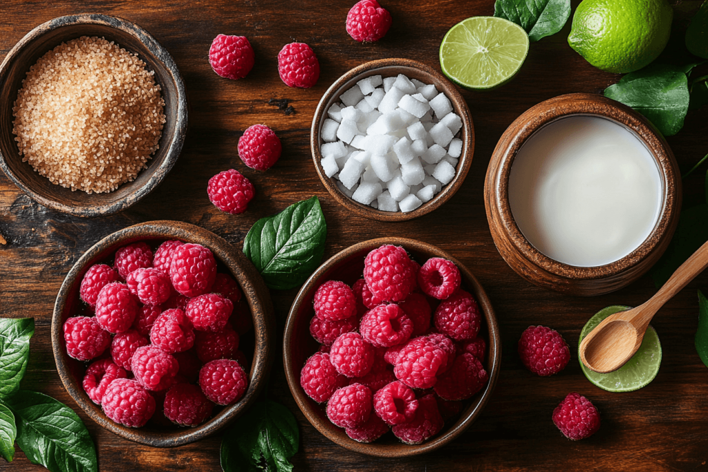Tropical Raspberry-Apple Smoothie in Bali | Ingredients