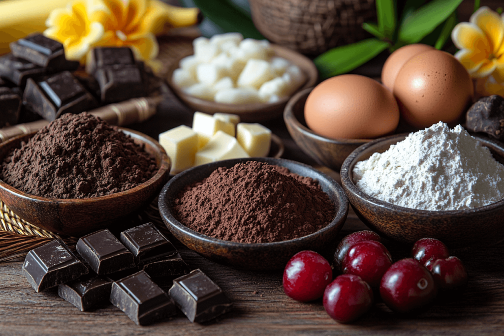 Resep Black Forest Brownies di Bali Indonesia | Bahan-Bahan