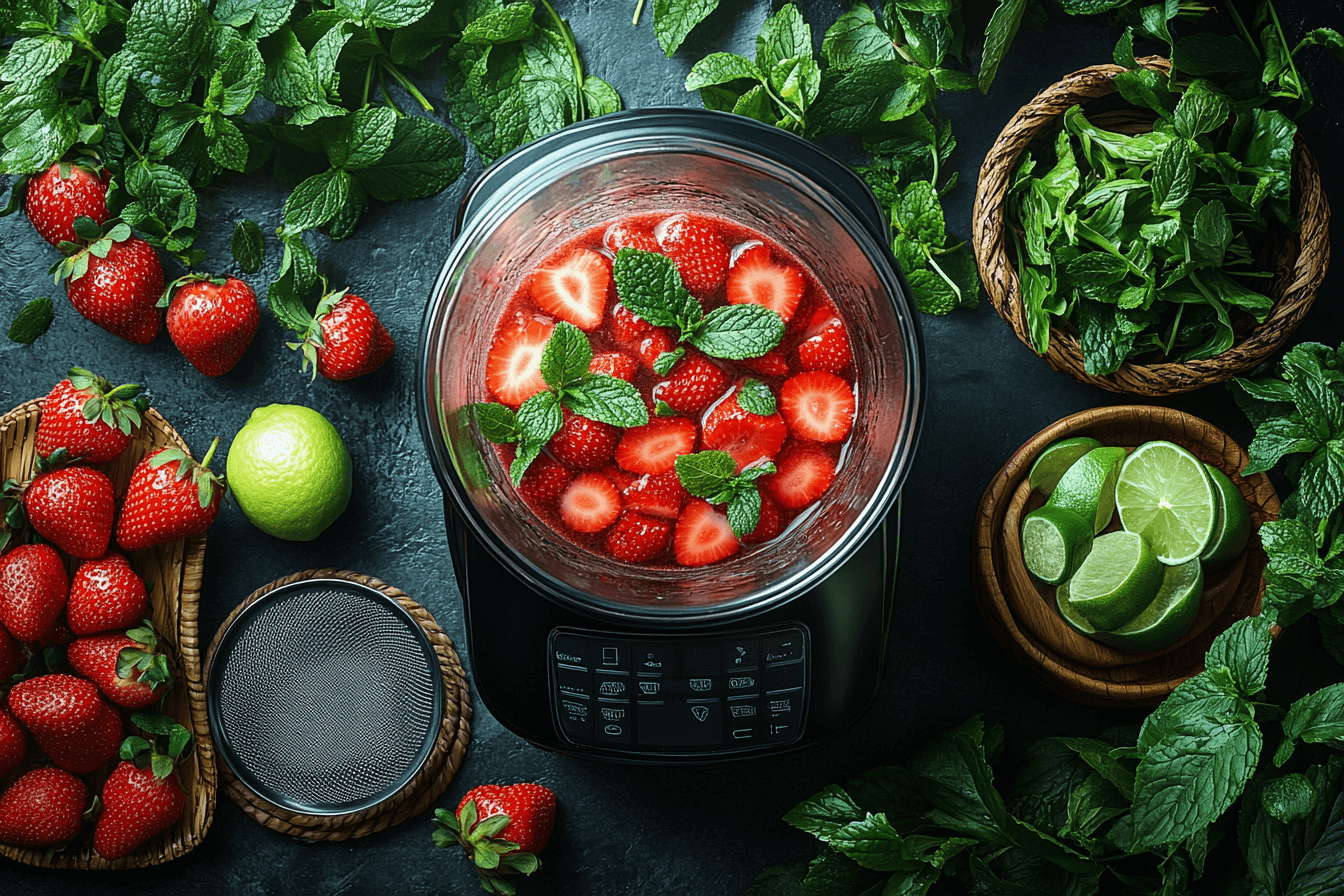 Tropical Strawberry & Mint Granita Recipe in Bali | Steps To Prepare-2