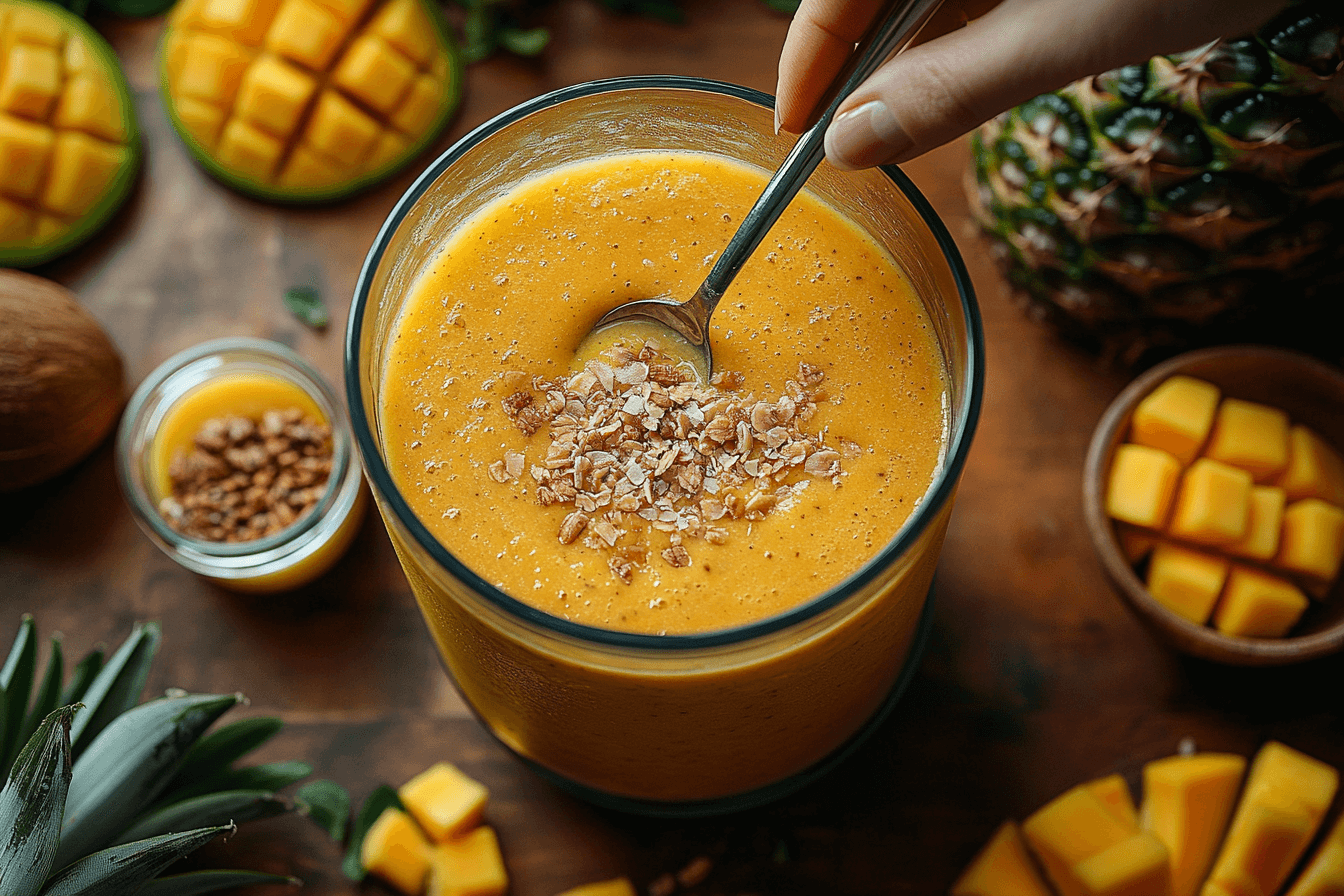 Tropical Smoothie Recipe for Kids in Bali, Indonesia | Steps To Prepare-5
