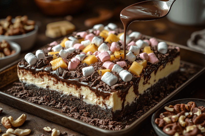 Bali-Inspired Rocky Road Cheesecake Bars Recipe | Steps To Prepare-3