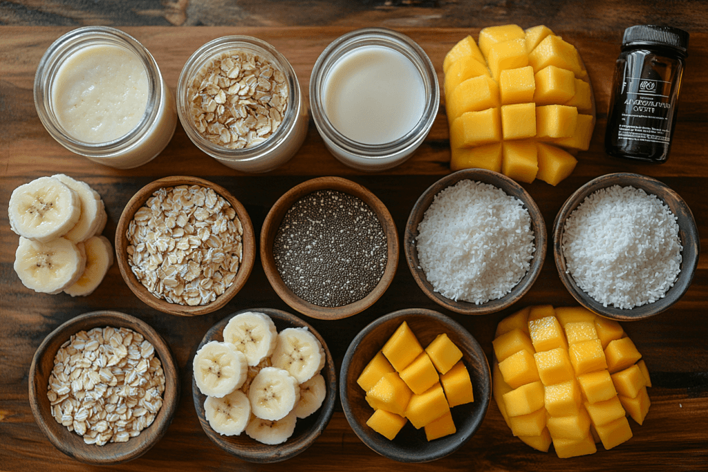 Overnight Oats Recipe for Kids Visiting Bali, Indonesia | Ingredients