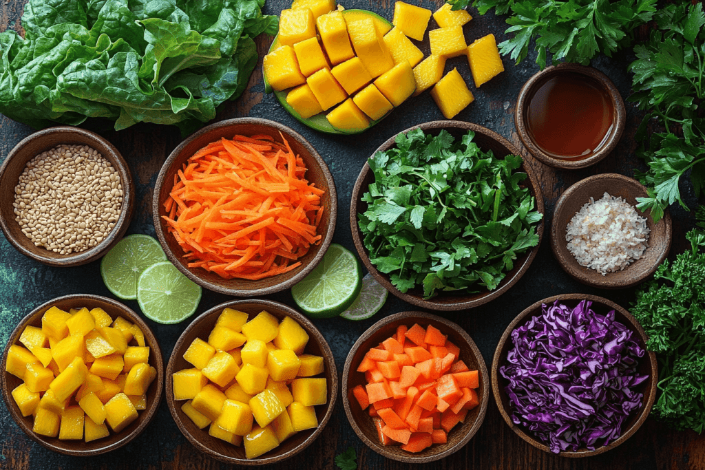 Healthy Tuna Rainbow Salad for Kids Visiting Bali | Ingredients