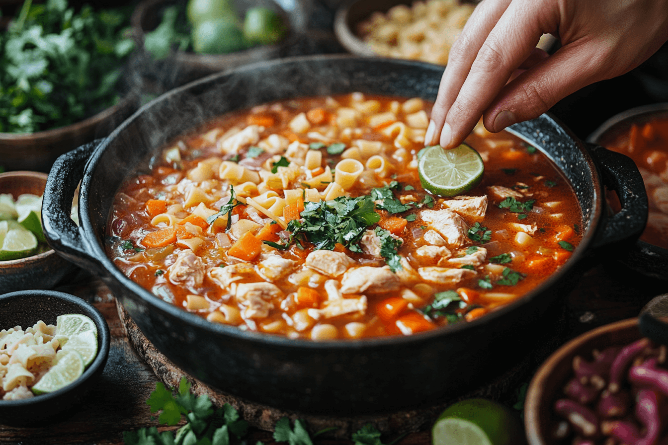 Easy Bali-Style Chicken Pasta Soup Recipe for Kids | Steps To Prepare-5