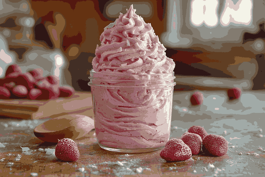 Mengoleskan frosting pada hidangan