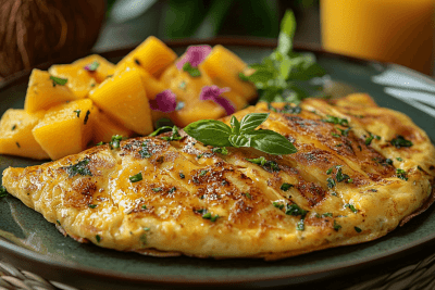 Easy Pick & Mix Omelette Recipe with Croutons for Kids in Bali