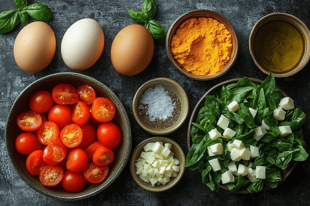 Easy Pick & Mix Omelette Recipe with Croutons for Kids in Bali | Ingredients