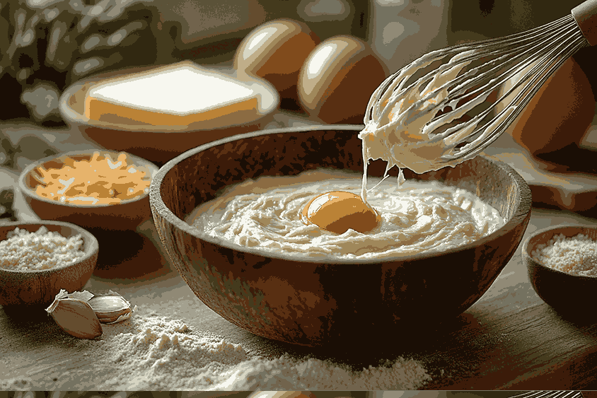Siapkan bahan basah untuk muffin bayam