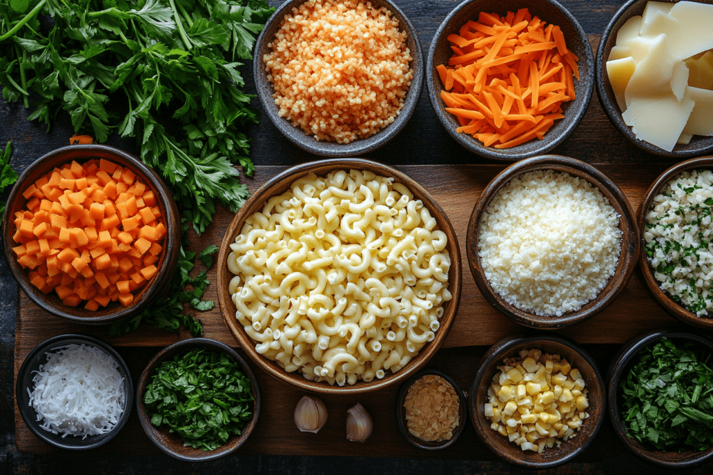 Ingredients for Bali Mac and Cheese (Serves 4 Kids)